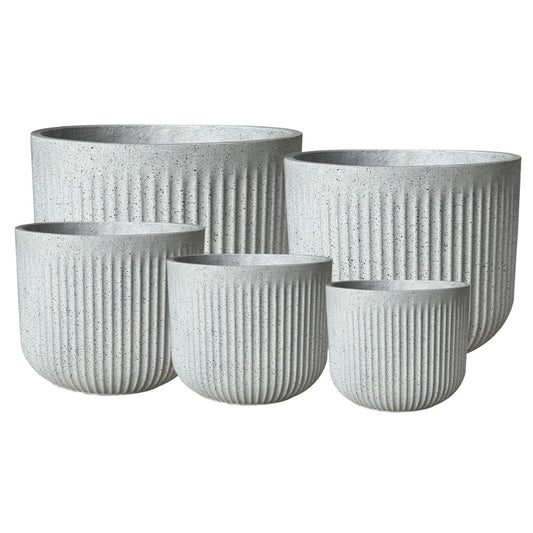 Keystone Arezzo Cylinder Pot - White Terrazzo - Available at Simon's Seconds