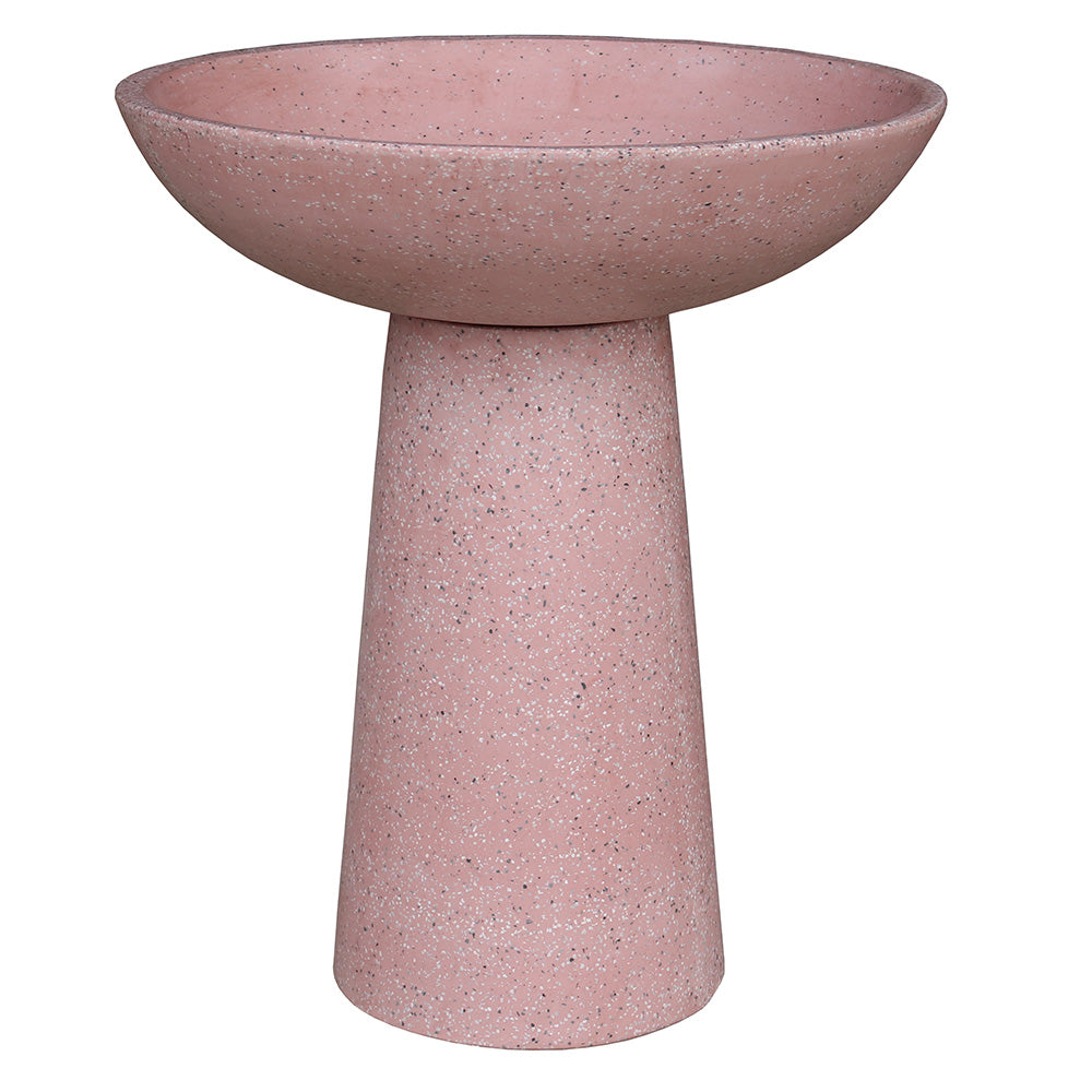 CementLITE Finch Bird Bath - Pink Terrazzo - Available at Simon's Seconds