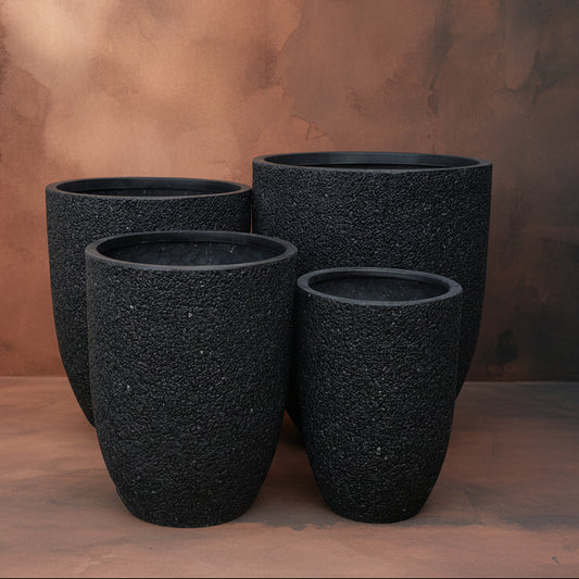 Modstone Chambers U Pot - Black Pebble - Northcote Pottery - Available at Simon's Seconds