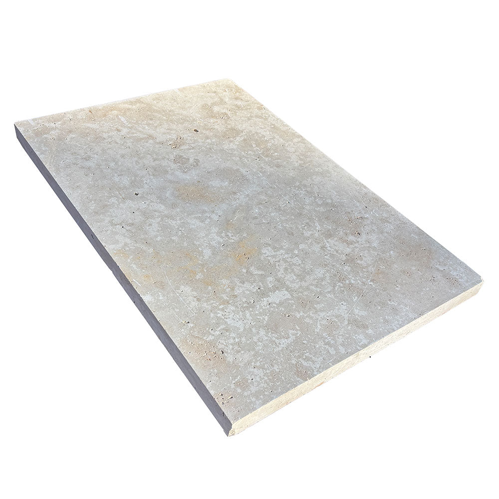 Country Classic Travertine 610x406x20mm Tumbled Natural Stone Pavers - 1st Quality - Available at Simon's Seconds