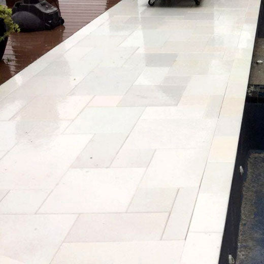 Cristallo Bianco Marble French Pattern Natural Stone Pavers - 1st Quality - $66 per Square Metre