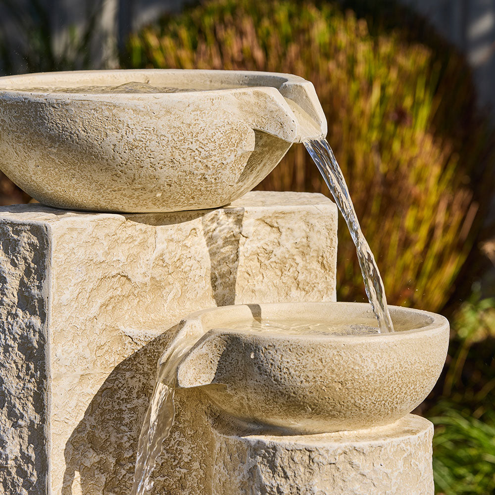 Echo Falls Fountain Water Feature - Sandstone - Garden Landscaping - Available at Simons Seconds
