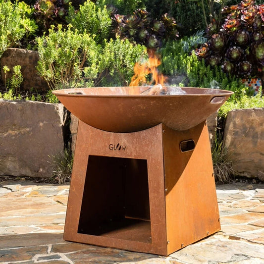 GLOW Australis Fire Pit - Rust - Outdoor Entertaining - Available at Simons Seconds