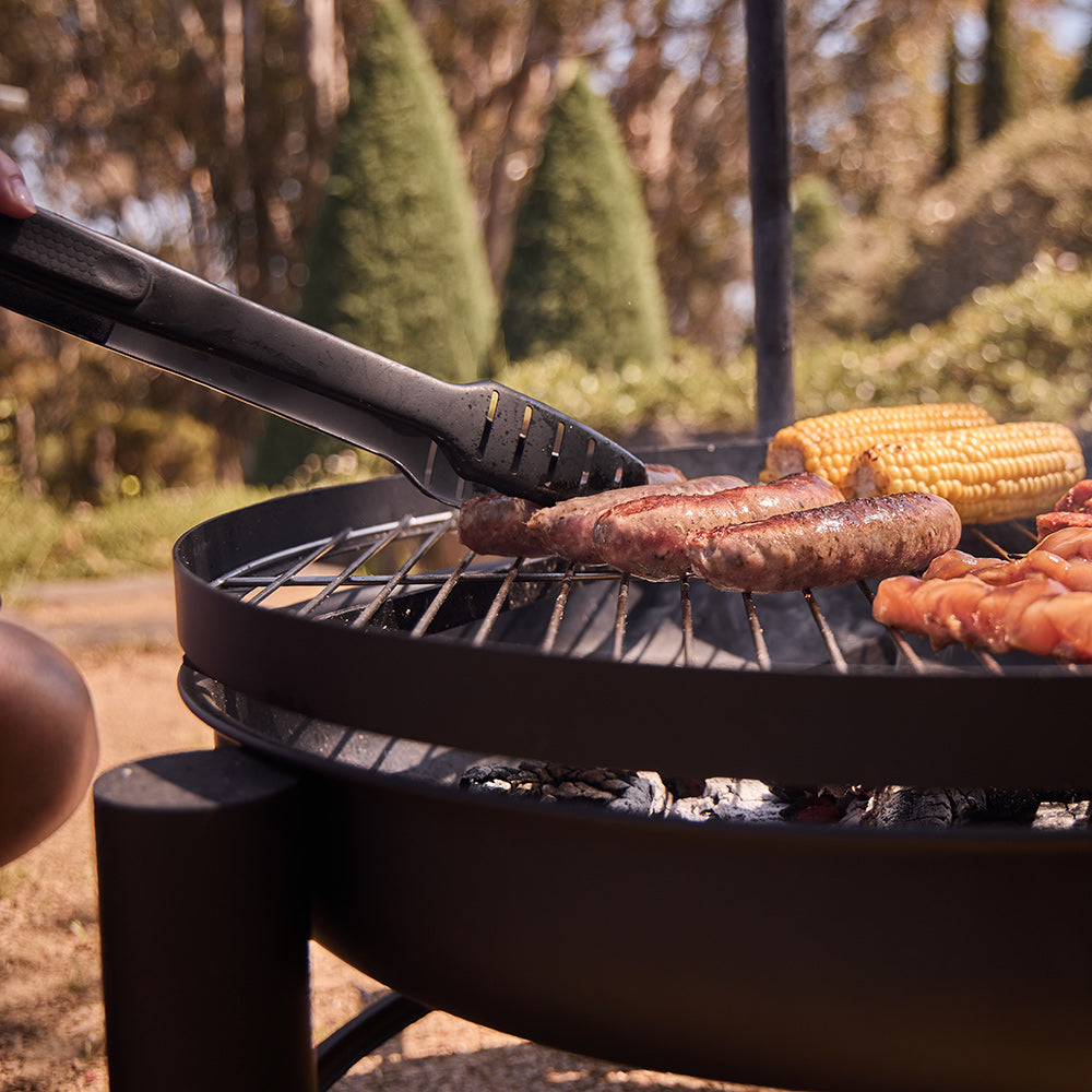 GLOW Carolina Fire Pit with BBQ Plancha Grill