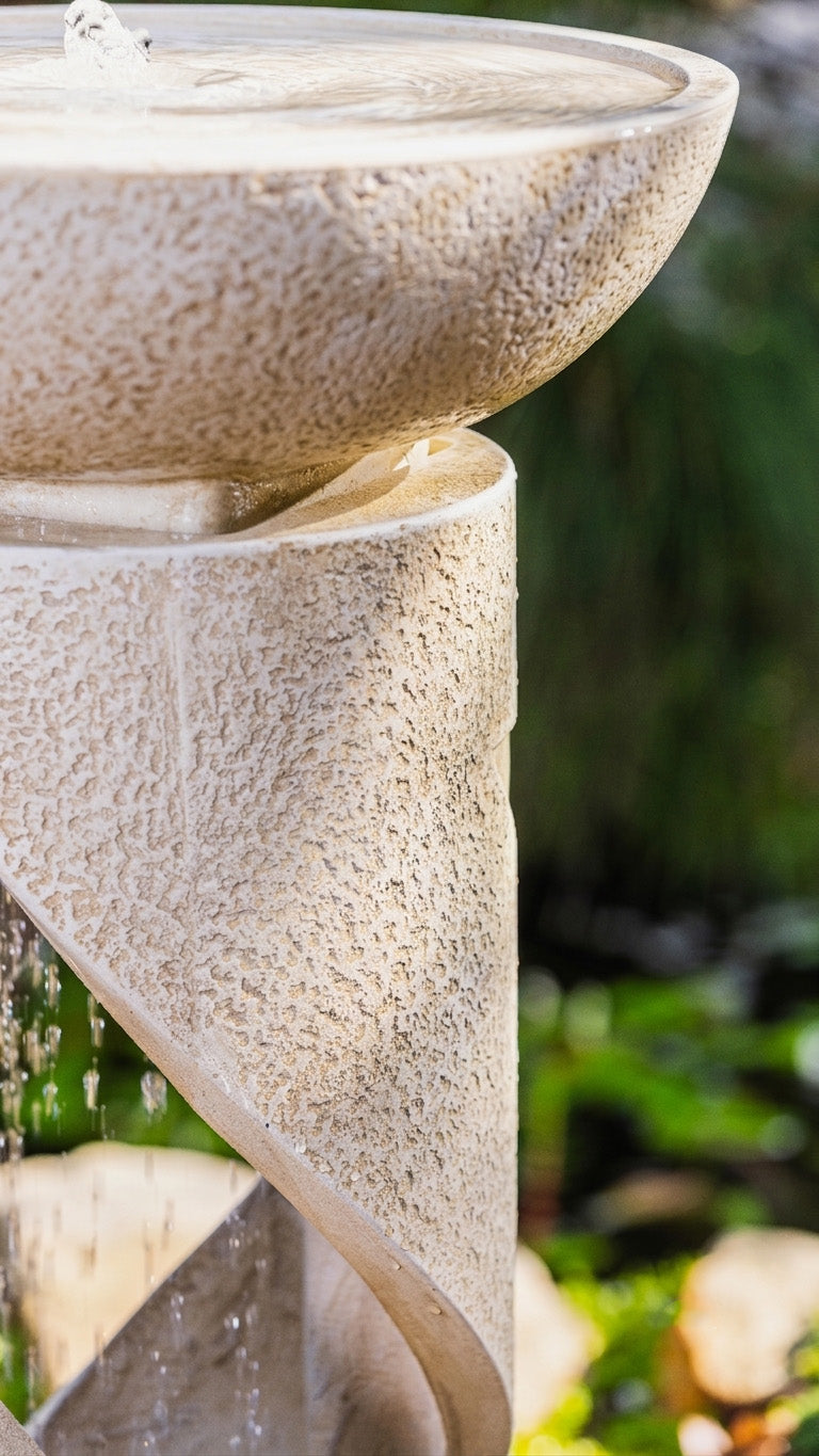 Twirled Bowl - Water Feature | Sandstone