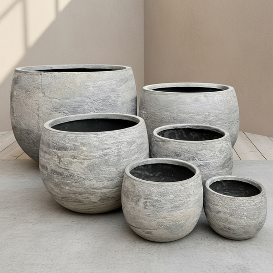 Modstone Mega Belly Pot - Grey Pietra