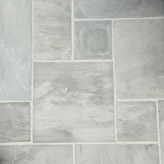 Raj Grey Naturally Split Sandstone Patio Pack - 1st Quality - $60 per Square Metre