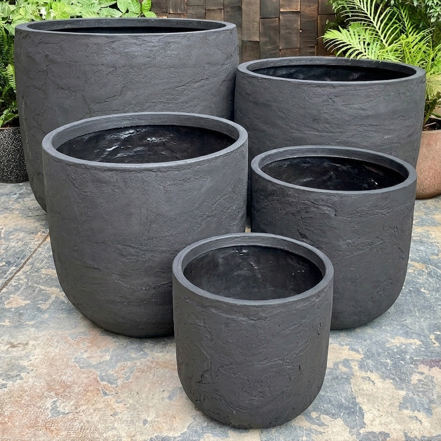 Prague Egg Pot - Grey Pietra