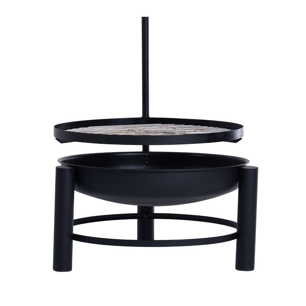 GLOW Carolina Fire Pit with BBQ Plancha Grill