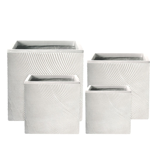 UrbanLITE Helix Cube Pot - White - Available at Simon's Seconds