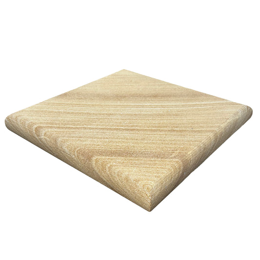 Australian Sandstone Pier Cap (Bullnose) Cap Size: 400x400x50mm - To Suit Pier Size: 350x350mm