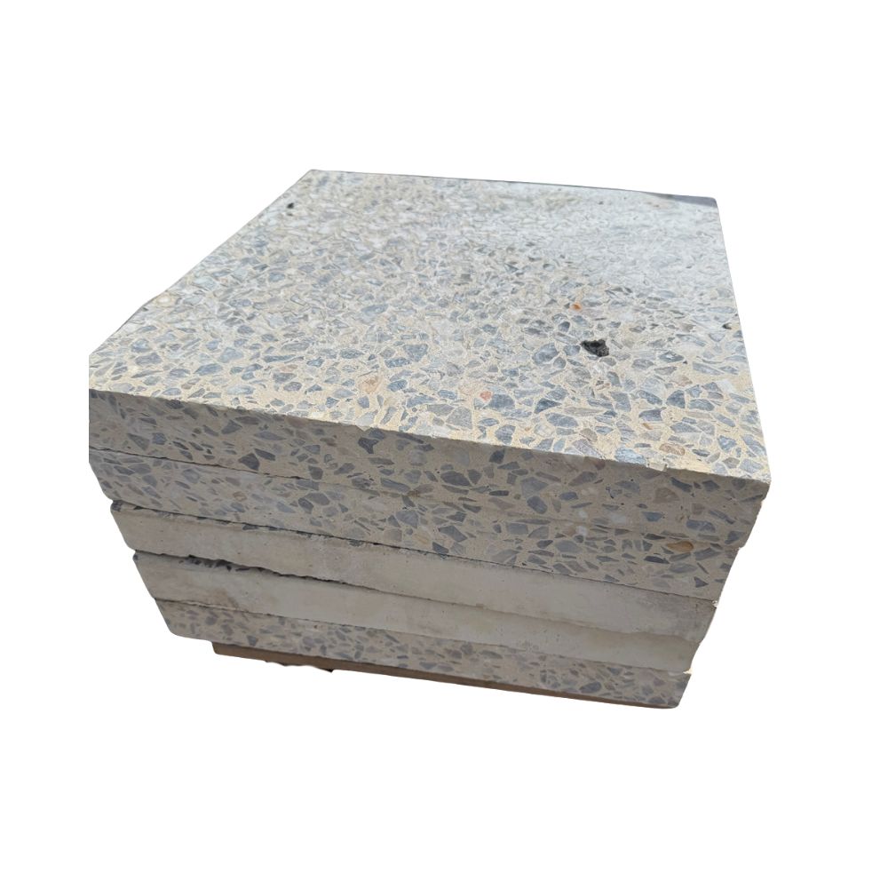 Terrazzo Ivory 495x495x60mm Concrete Pavers - Factory Seconds