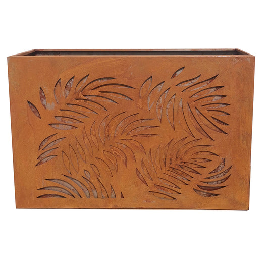 Leaf Steel Planter - Rust - Available at Simons Seconds