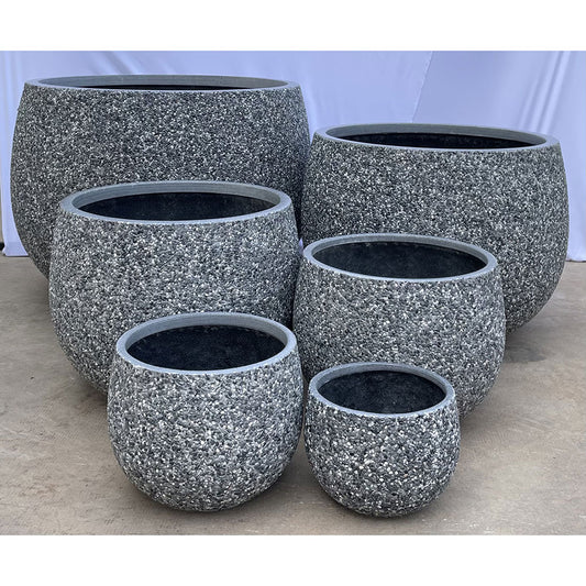 Modstone Mega Belly Pot - Dark Grey Pebble - Set - Available at Simon's Seconds