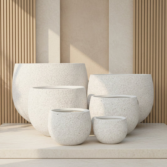 Modstone Mega Belly Pot - White Pebble - Northcote Pottery - Available at Simon's Seconds