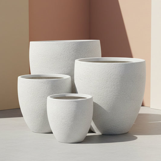 Modstone Montague Egg Pot - White Stone - Available at Simons Seconds