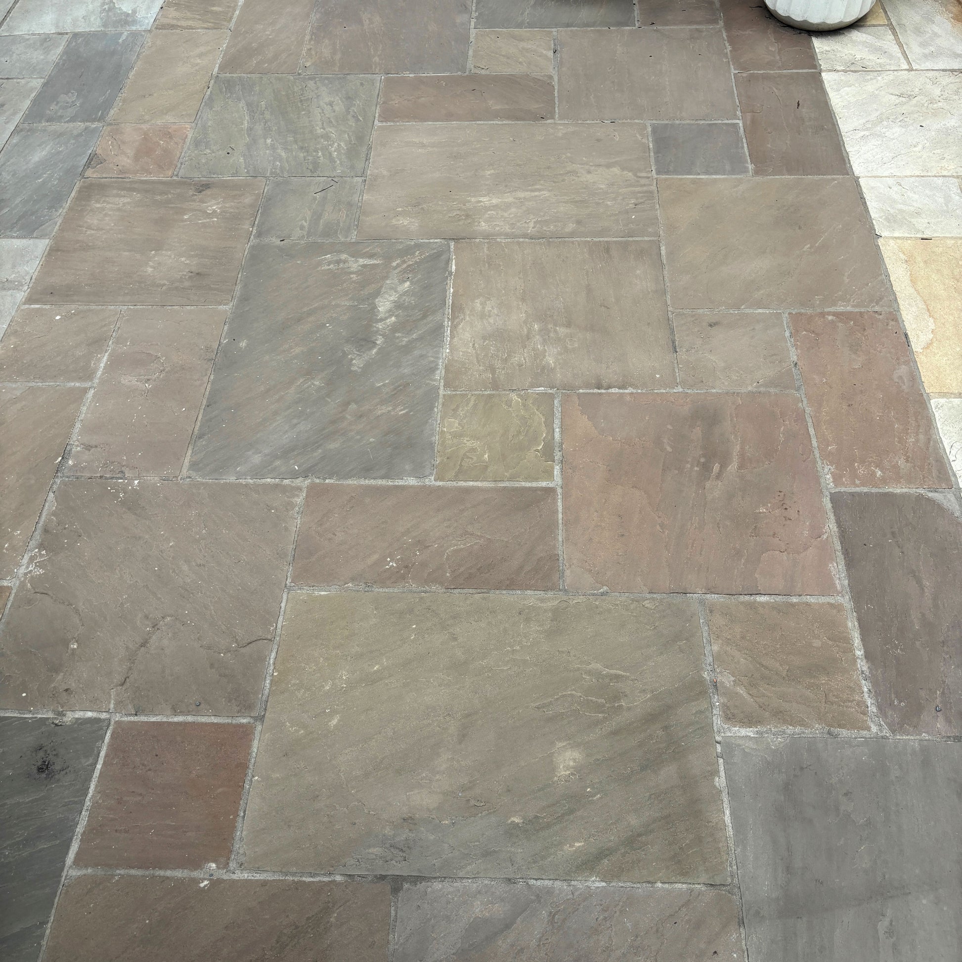 Raj Ochre Naturally Split Sandstone Patio Pack - 1st Quality - Home Design - Available at Simon's Seconds