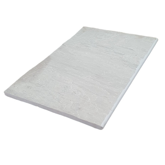 Raj Grey Naturally Split 600x400x22mm Sandstone Bullnose Coping - 1st Quality - Available at Simon's Seconds