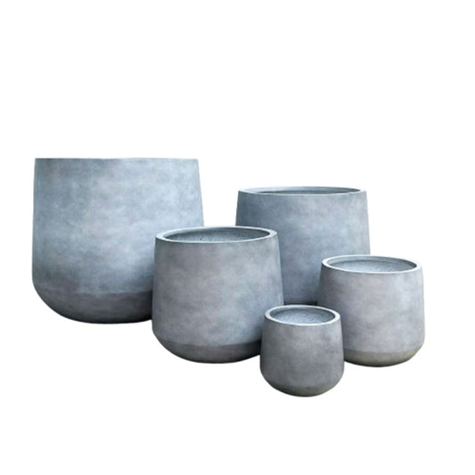 Modstone Satine Tapered Cylinder Pot - Grey - Available at Simon;s Seconds