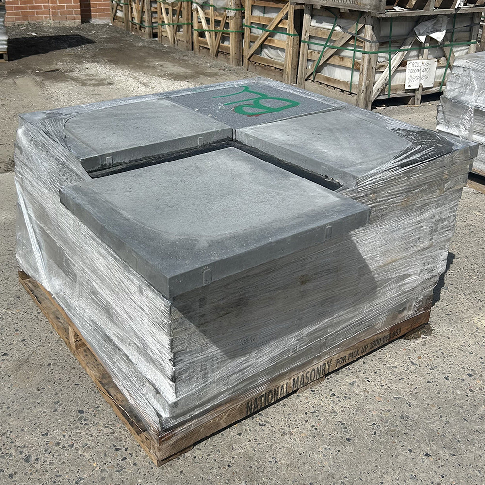 Travertine 500x500x40mm Concrete Pavers - Bluestone - Factory Seconds - Pathway, Patio, Outdoor Area - Available at Simons Seconds