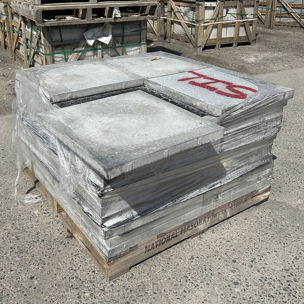 Travertine 500x500x40mm Concrete Pavers - Silver - Factory Seconds - Available at Simons Seconds