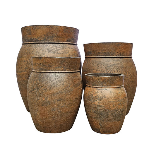 Sultan Planter Pot - Rust - Tall Urn like planter - Available at Simons Seconds