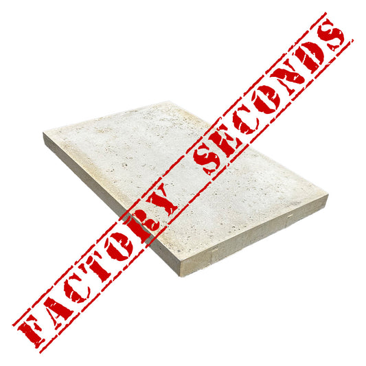 Travertine 600x400x40mm Concrete Pavers - Chalk - Factory Seconds