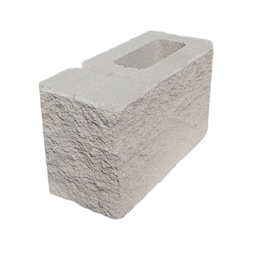 Tasman Dry Stack Full Corner Block RIGHT - Opal White - 1st Quality - Available at Simon's Seconds
