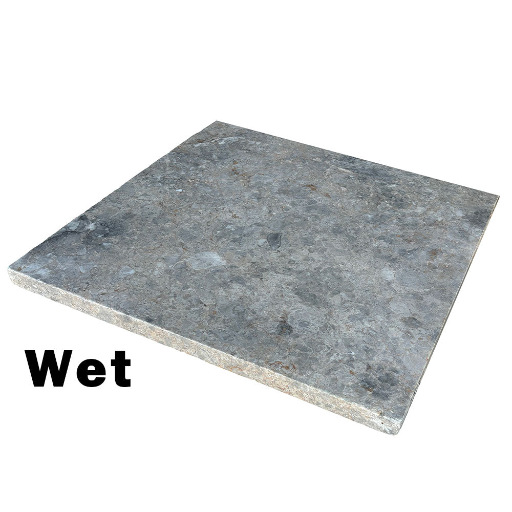 Toscana Grey Marble 600x600x30mm Natural Stone Pavers - 1st Quality - Wet - Available at Simon's Seconds
