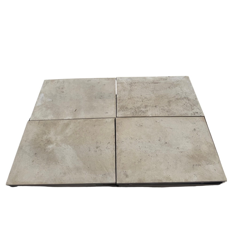 Travertine 600x400x40mm Concrete Pavers - Smoke - Factory Seconds