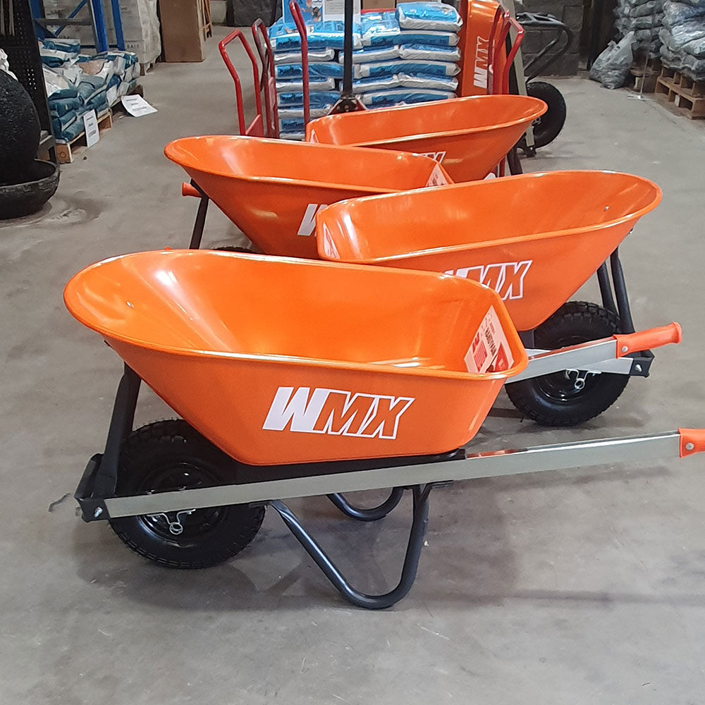 Westmix Handyman 100 Litre Steel Tray Wheelbarrow - 16" Pneumatic Wheel - Display - Available at Simon's Seconds