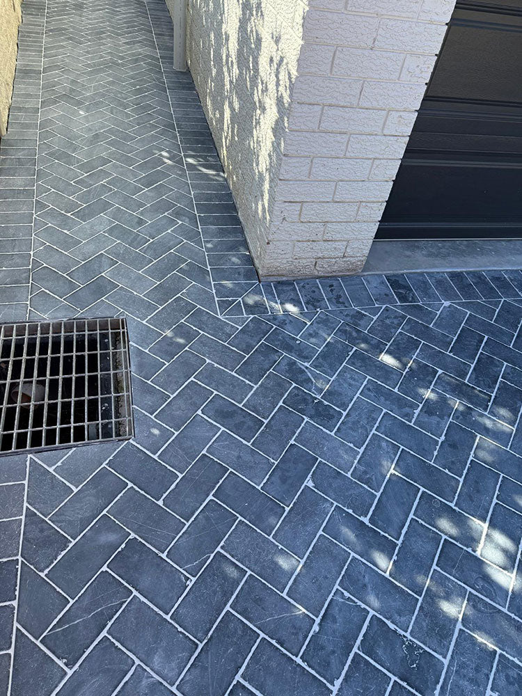 Zen Bluestone Antique Cobble 200x100x30mm Natural Stone Pavers - 1st Quality - Available at Simon's Seconds