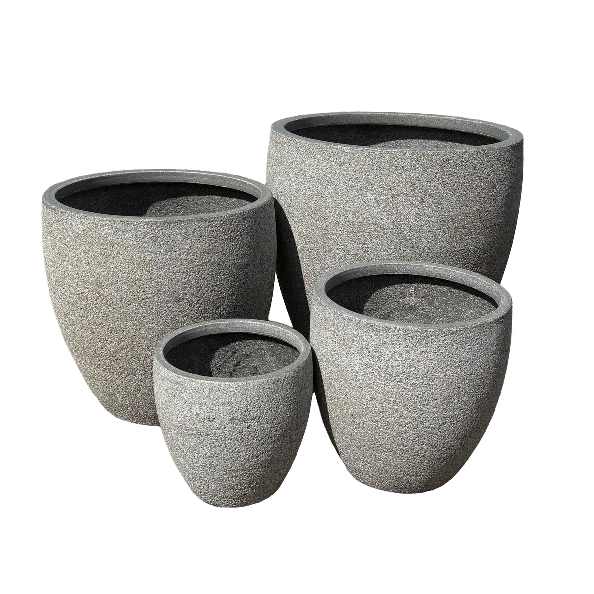 Montague Egg Pot Lava Grey