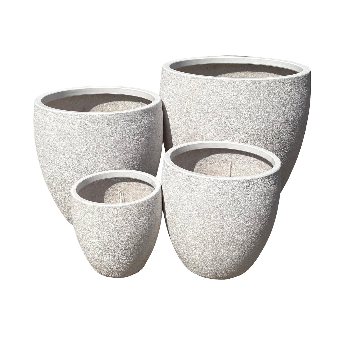 Montague Egg Pot Lava White