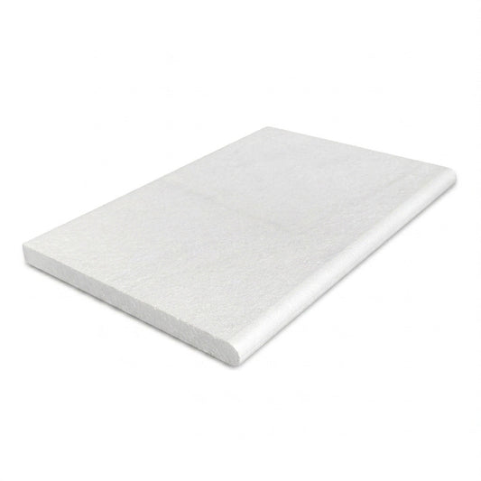 Cristallo Bianco Tumbled Marble 600x400x30mm Pavers - 1st Quality - Bullnose & Pencil Edge | SOLD Per Piece