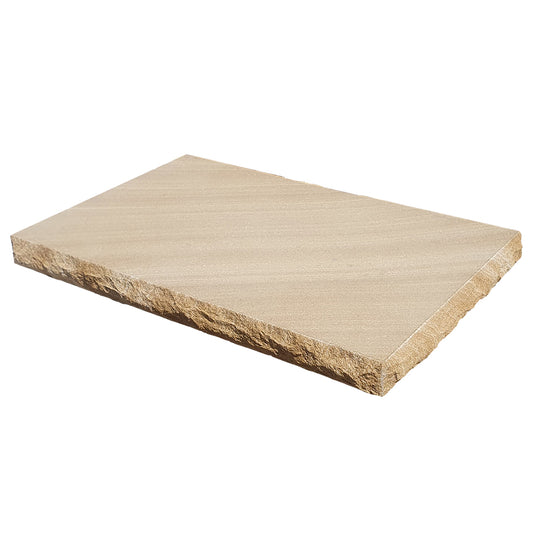 Australian Sandstone Pier Cap (Rockfaced) Cap Size: 520x410x50mm - To Suit Pier Size: 470x350mm - Available at Simon's Seconds