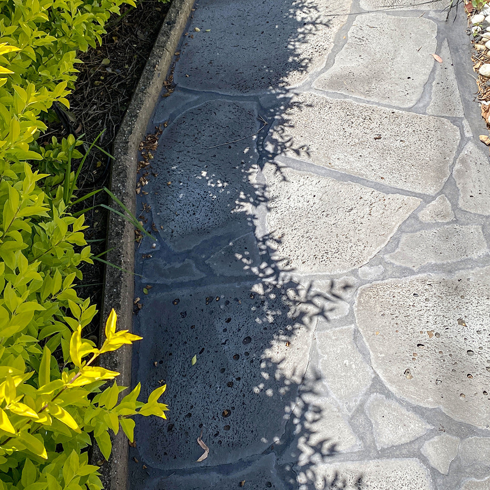 Lava Honeycomb Basalt / Bluestone 400-600mm x 30mm Random Natural Stone Flagging- 1st Quality - Price per Square Metre - Path Laid - Available at Simon's Seconds