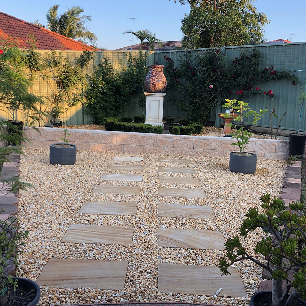 Colonial Shotblasted Sandstone 600x400x25mm Natural Stone Pavers - 1st Quality