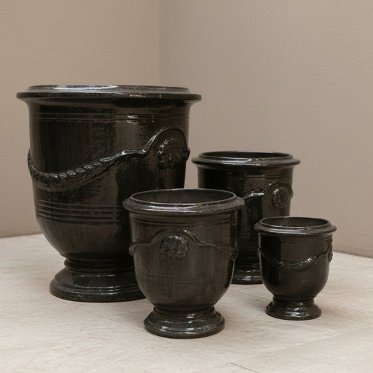 Primo Provincial Urn Pot - Black - Available at Simon's Seconds