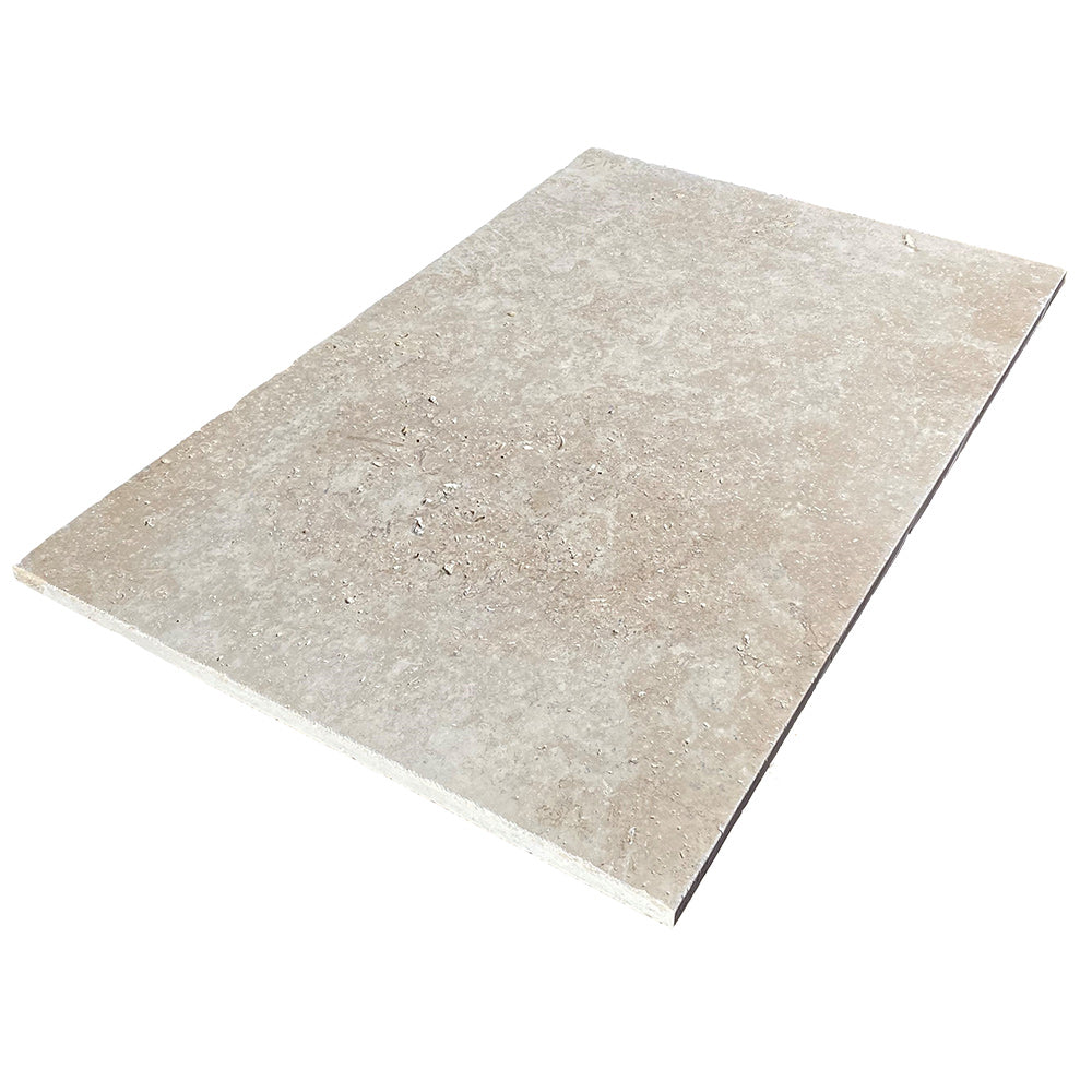 Classic Travertine 610x406x12mm Tumbled Natural Stone Tiles - 1st Quality - Available at Simon's Seconds