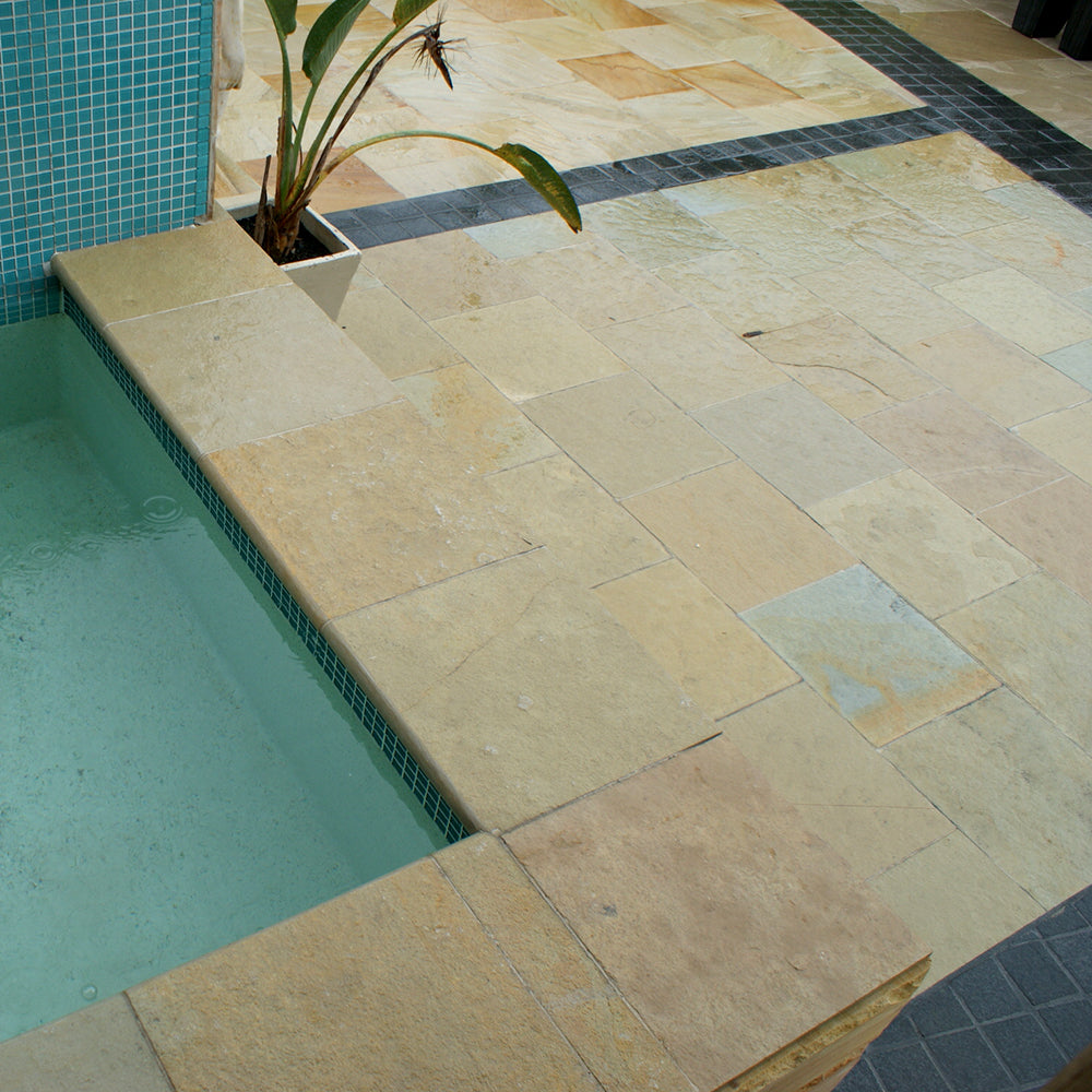 Tuscan Beige Limestone 600x400x25mm Natural Stone Pavers - 1st Quality - Available at Simon's Seconds