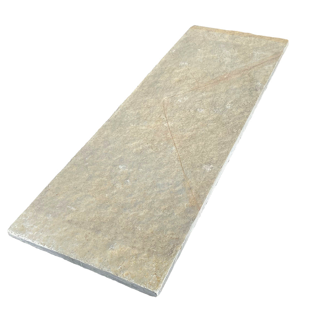 Tuscan Beige Tumbled Limestone 1200x400x25mm Natural Stone Step Tread - 1st Quality - Available at Simon's Seconds