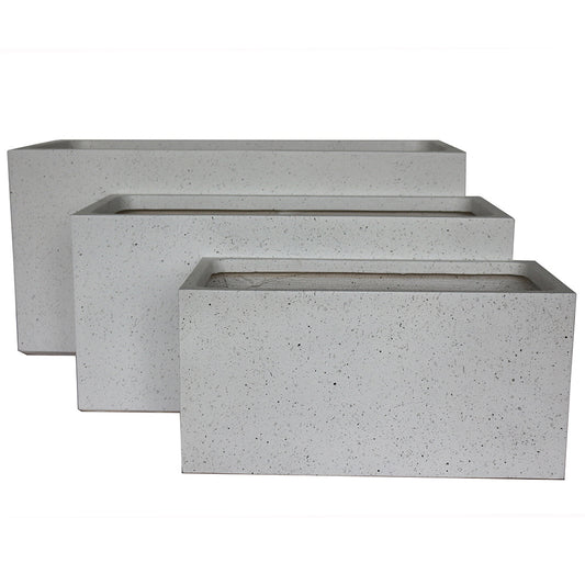 UrbanLITE Asher (Elliot) Trough - White Terrazzo - Northcote Pottery - Available at Simon's Seconds