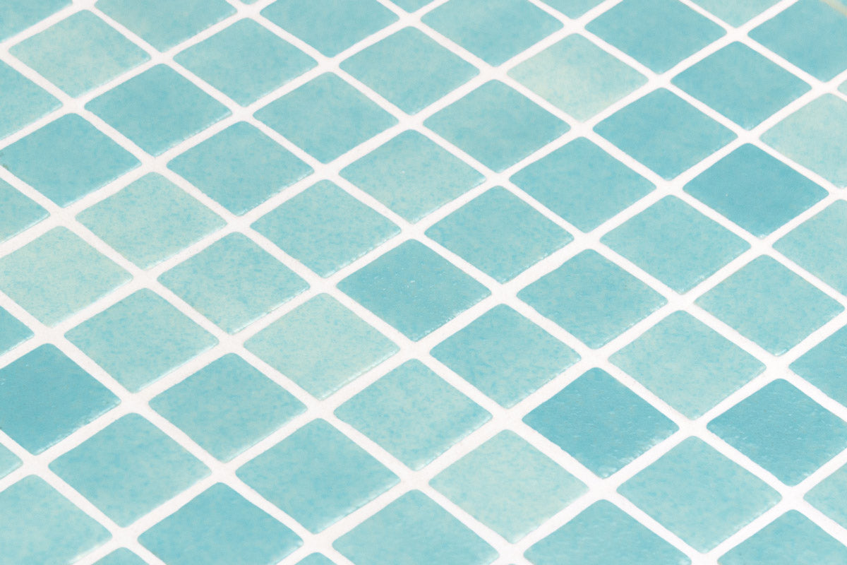 Mosaic Nieve - Azul Aguamarina 25x25mm - $85sqm