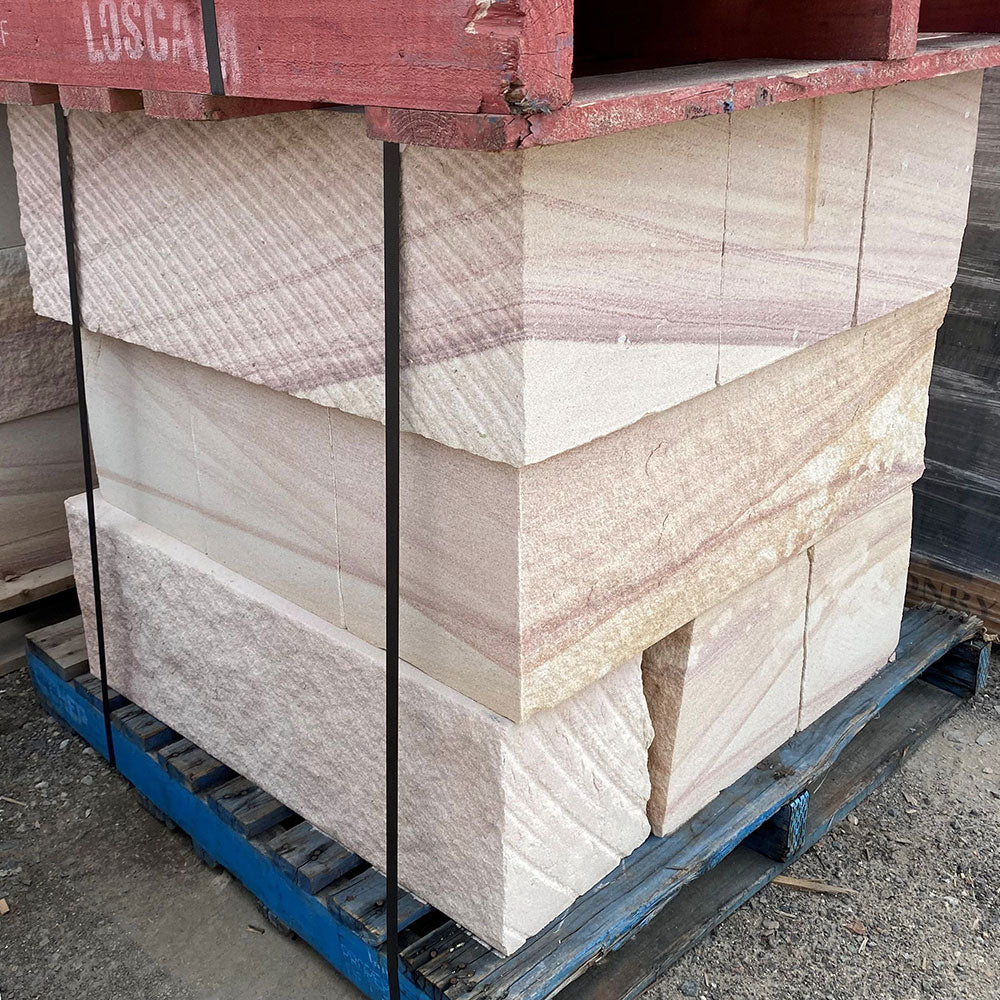 Australian Sandstone Hydrasplit Blocks - 900mm Long x 300mm Wide - 300mm High - 1st Quality - v4 - Available at Simon's Seconds