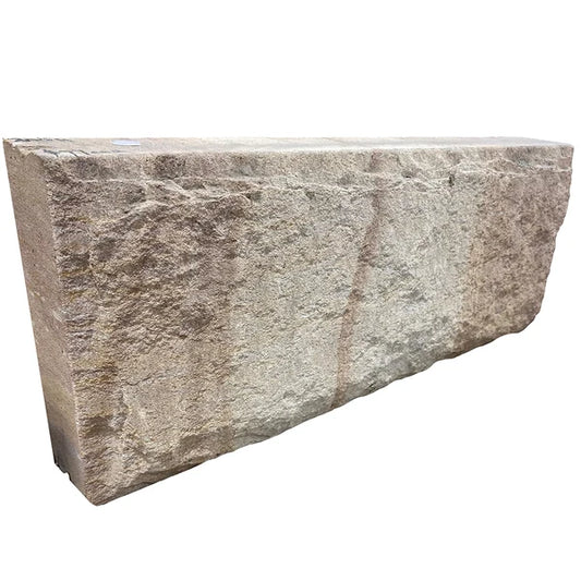 Australian Sandstone Hydrasplit Blocks - 600mm-900mm Long x 100-130mm Wide - 300mm High - 1st Quality (Price per Lineal Metre)