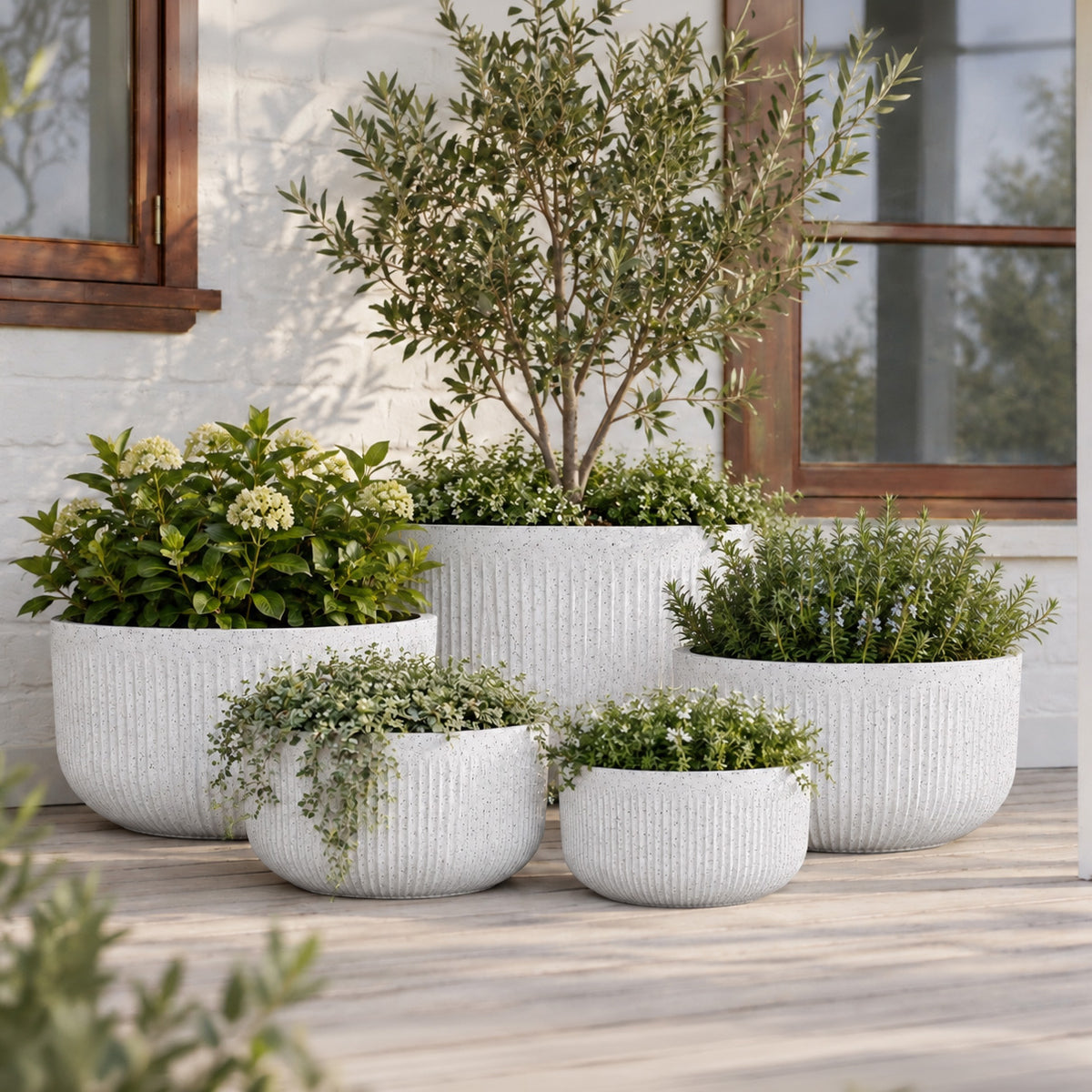 Keystone Chord Large Bowl | White Terrazzo