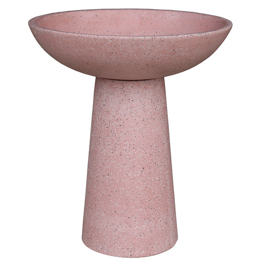 CementLITE Finch Bird Bath - Pink Terrazzo - Available at Simon's Seconds