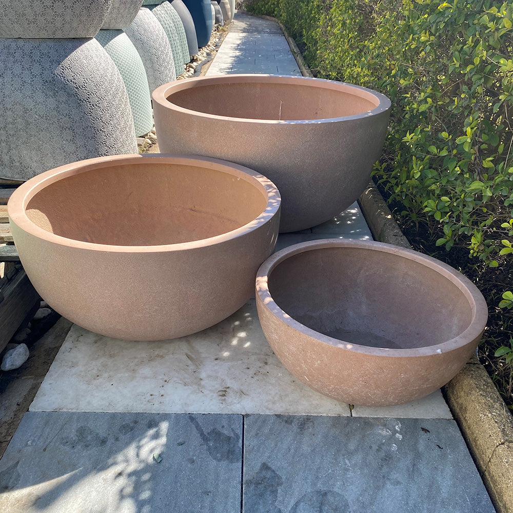 Modstone Chambers Bowl Pot - Light Terracotta Sandblast - Available at Simon's Seconds