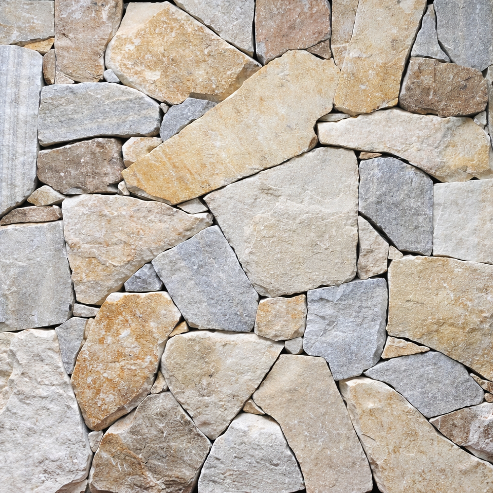 Thredbo Quartz Random Natural Stone Cladding - Sold per m2 only -1st Quality